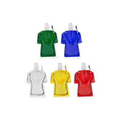 Гибкая емкость для питья MANDY в форме футболки, 470 мл, красный-3