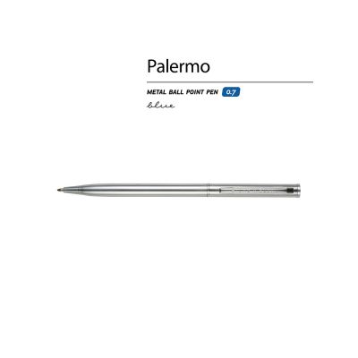 Ручка шариковая автоматическая BrunoVisconti® PALERMO цвет корпуса серебряный, 0.7 мм-1