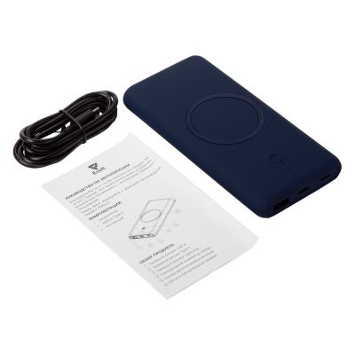 Внешний беспроводной аккумулятор c QC/PD Reload, 10000 mAh, темно-синий-5