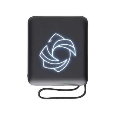Магнитный беспроводной внешний аккумулятор c подсветкой лого Энчант, 10000 мАч, черный-4
