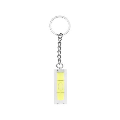 Брелок Leveler с уровнем, прозрачный желтый/серебристый-1