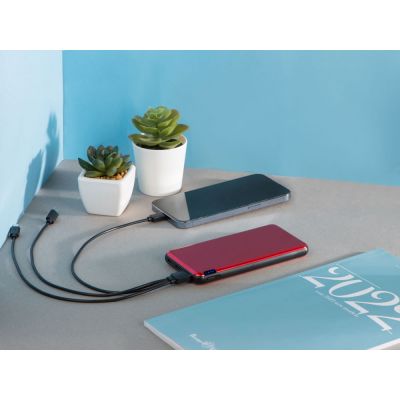 Внешний аккумулятор Forge v.2, металл, 10000mah, красный-9