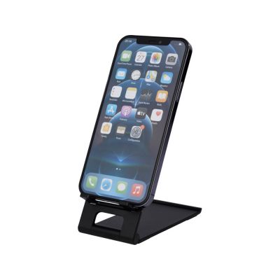 Тонкая алюминиевая подставка для телефона Rise, черный-0