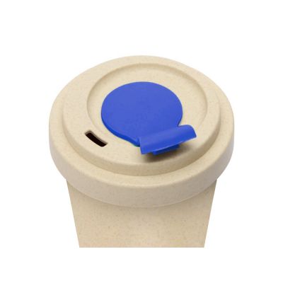 Стакан из пшеничного волокна Flava, бежевый/синий (без манжеты)-3