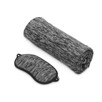 Набор для путешествия Comfort с пледом и маской, серый-0