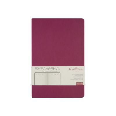 Ежедневник А5 недатированный Megapolis Velvet Flex, темно-розовый-1
