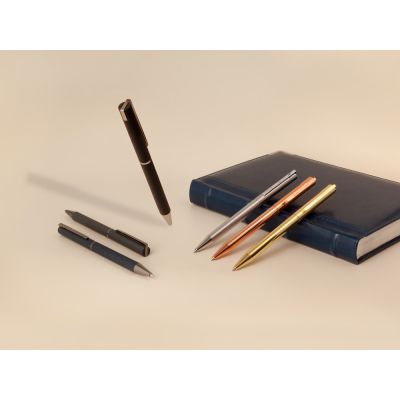 Ручка металлическая шариковая Bergamo, серебристый-6