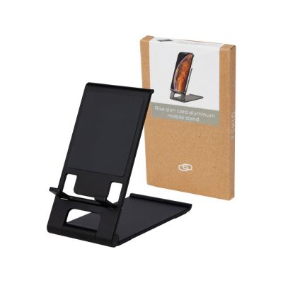 Тонкая алюминиевая подставка для телефона Rise, черный-4