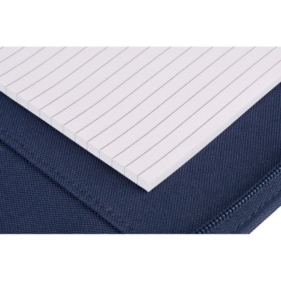 Портфолио А4 из RPET на молнии Harvey, 40 л FSC бумаги, синий-7