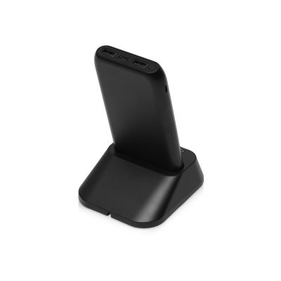 Портативное беспроводное зарядное устройство с док-станцией Uniq, 10000 mah, черный-4