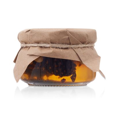 Мед с сосновой шишкой и кедровым орехом 120 гр.-0