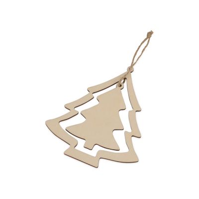 Подвеска деревянная Две ёлочки-1