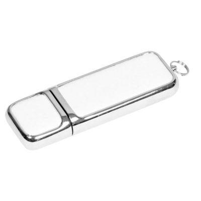 Флешка 3.0 компактной формы, 128 Гб, белый/серебристый-0