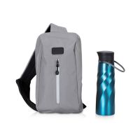 Подарочный набор с бутылкой для воды в сумке - слинге 
Athletic nomad, синий