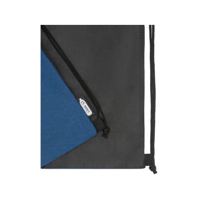 Рюкзак со шнурком Ross из переработанного ПЭТ, heather navy-3