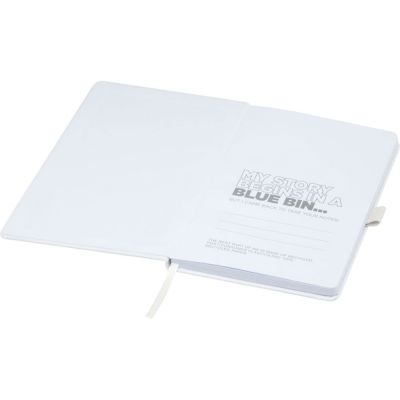 Блокнот Honua форматом A5 из переработанной бумаги с обложкой из переработанного ПЭТ, белый-4