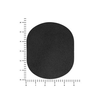 ПАТЧ ОВАЛ nubuk (чёрный) 6,0 х 5,0 см-2