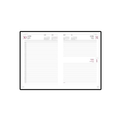 Ежедневник А5 датированный Velvet 2026, красный-1