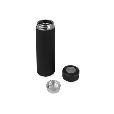 Термос Confident с покрытием soft-touch 420мл, черный (P)-2