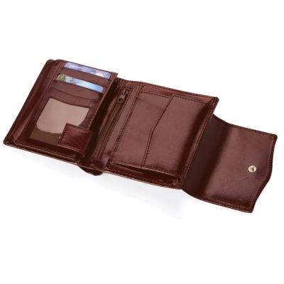 Портмоне с отделениями для кредитных карт и монет, коричневый-1