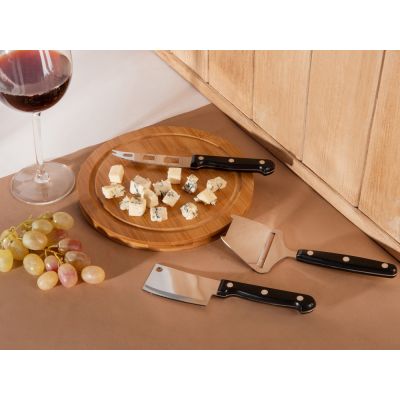 Набор для сыра с приборами Fabrizio, черный-13