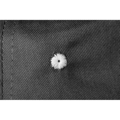 Панама с контрастной окантовкой , темно-серый/белый-3