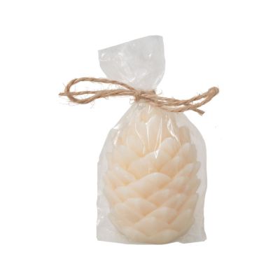 Свеча Шишка, молочный-5