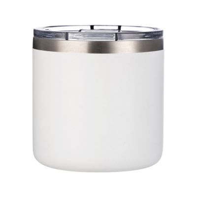 Кружка стальная Alaska с крышкой слайдером, powder coating, белый-3