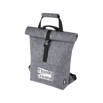 Велосумка Felta 13 л из фетра, переработанного по стандарту GRS, со скручиваемым верхом, средне-серый-6