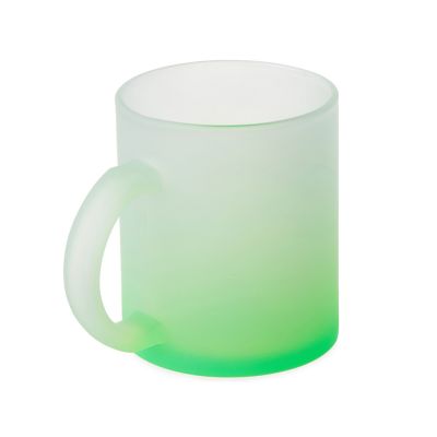 Стеклянная матовая кружка Омбре с градиентом для сублимации, зеленое яблоко-1