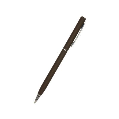 Ручка шариковая автоматическая BrunoVisconti® PALERMO цвет корпуса коричневый, soft-touch, 0.7 мм-0