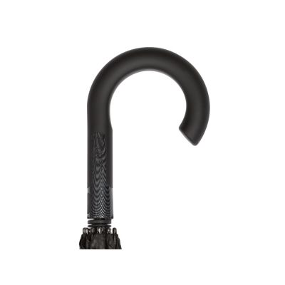 Зонт-трость 7915 Carbon с куполом из переработанного пластика, полуавтомат, черный-4