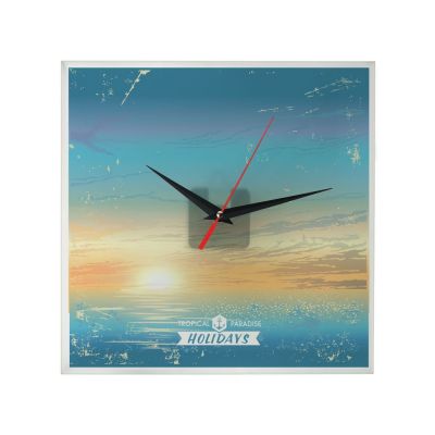 Часы настенные квадратные из стекла 28х28 см Nile-2