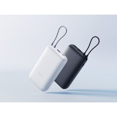 Внешний аккумулятор с встроенным кабелем Xiaomi Power Bank 20000mAh (Integrated Cable) GL Light Gray-5