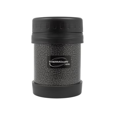 Термос из нерж. стали для еды тм ThermoCafe HAMJNL-350FJ Hammertone Coating, 0.35L, серый-0