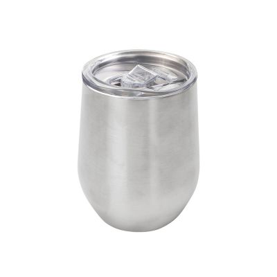 Вакуумная термокружка Sense, непротекаемая крышка, крафтовая упаковка, серебристый-2