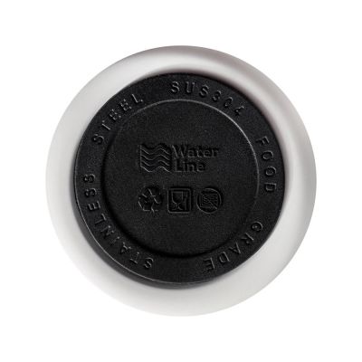 Вакуумная термокружка Waterline c кнопкой Guard, 400 мл, тубус, белый-7