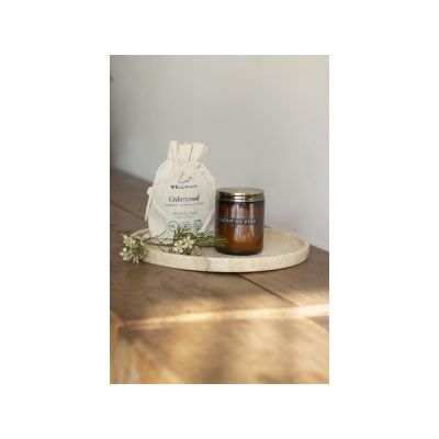 Wellmark свеча с ароматом кедрового дерева среднего размера - Amber heather-1