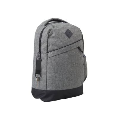 Брелок-ремувка Carabinier из ткани с вставкой из экокожи и карабином, черный-2