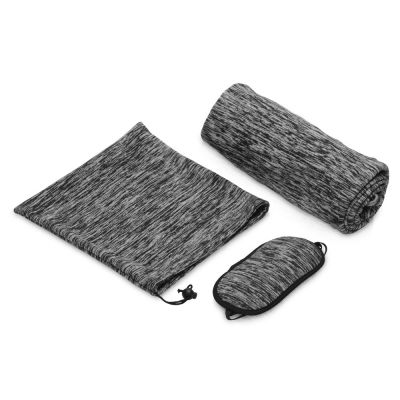 Набор для путешествия Comfort с пледом и маской, серый-1