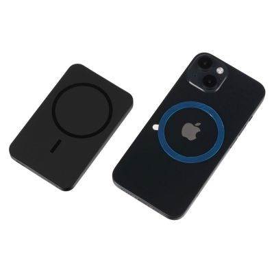 Магнитный беспроводной внешний аккумулятор Razor, 5000 mAh, металл, черный-4