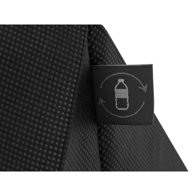 Сумка Reviver с донной складкой из нетканого переработанного материала RPET, черный-2