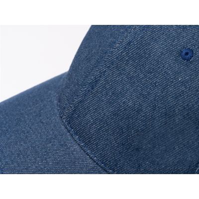 Бейсболка 6 панельная ISBUD из переработанной джинсовой ткани-2