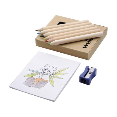 Набор для рисования: 6 цветных карандашей, точилка, раскраска-3