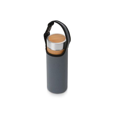 Чехол неопреновый Ferry для бутылки и термосов, серый-11