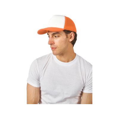 Бейсболка с сеткой Newport, оранжевый/белый-1