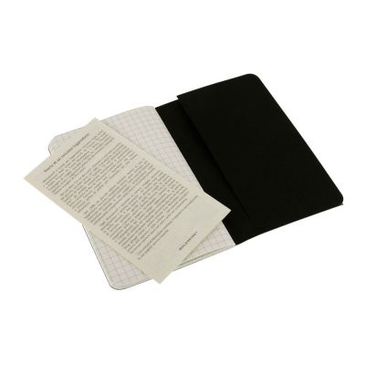 Записная книжка Moleskine Cahier (в клетку, 1 шт.), Pocket (9х14см), черный-2