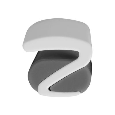 Ручка пластиковая soft-touch шариковая Zorro, серый/белый-5