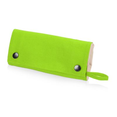 Складная хлопковая сумка для шопинга Gross с карманом, зеленое яблоко-3