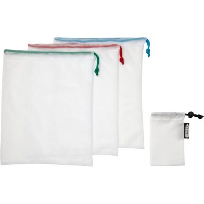 Набор сетчатых сумок из вторичного ПЭТ Trio-4